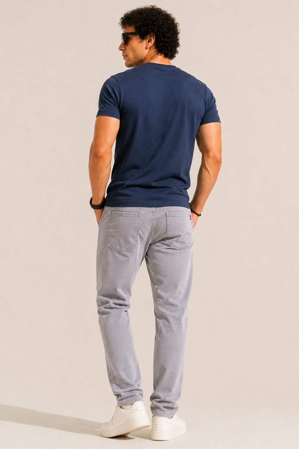 AROO Plain Half Neck T-Shirt for Men | Regular Fit Cotton Tee