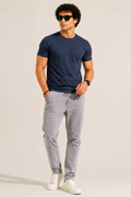 AROO Plain Half Neck T-Shirt for Men | Regular Fit Cotton Tee