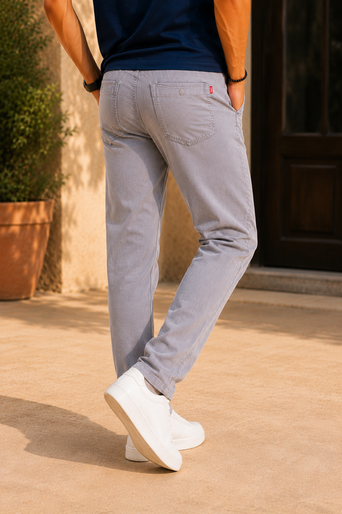 Men's Premium Denim Lower Pants Gray
