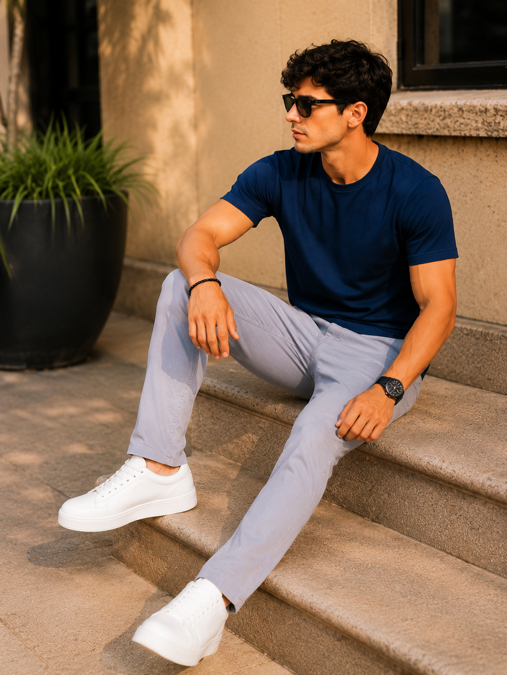 Men's Premium Denim Lower Pants Gray