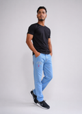 Men's Premium Light Blue Relaxed Fit Denim Pants Casual Fit