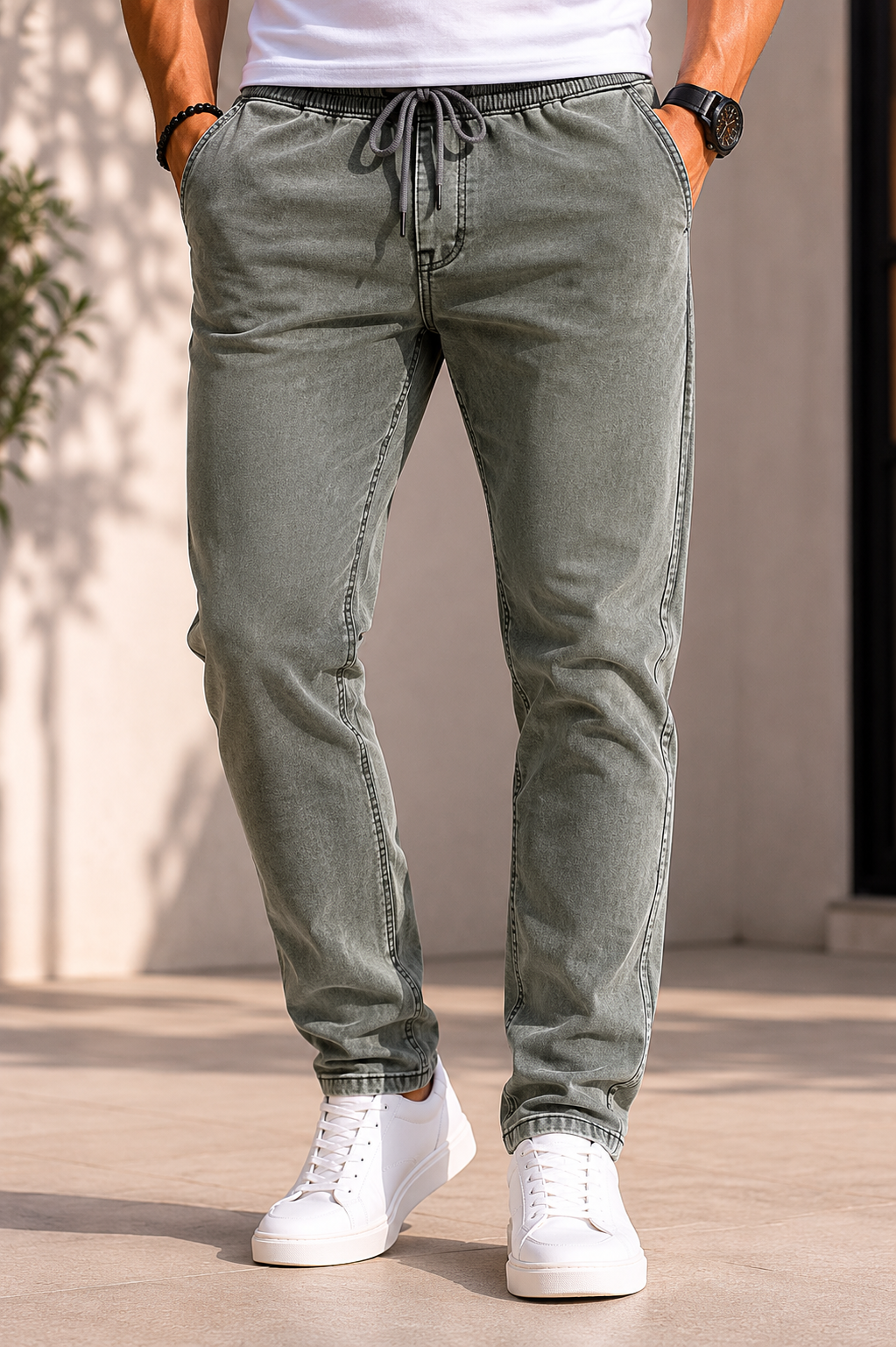 Men's Premium Denim Lower Track Pants