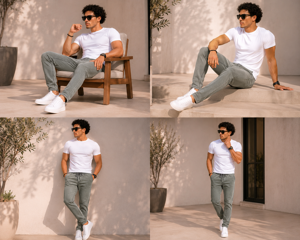 Men's Premium Denim Lower Track Pants